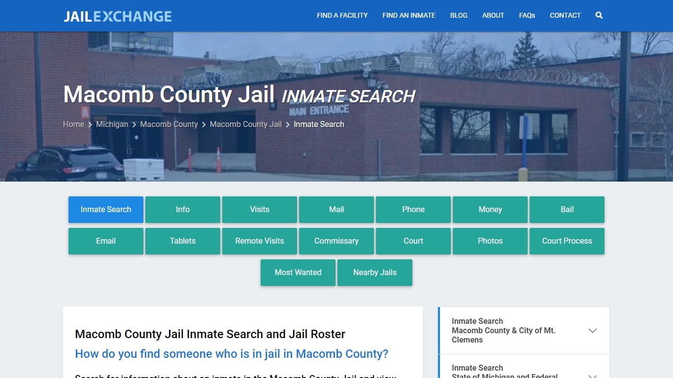 Inmate Search: Roster & Mugshots - Macomb County Jail, MI